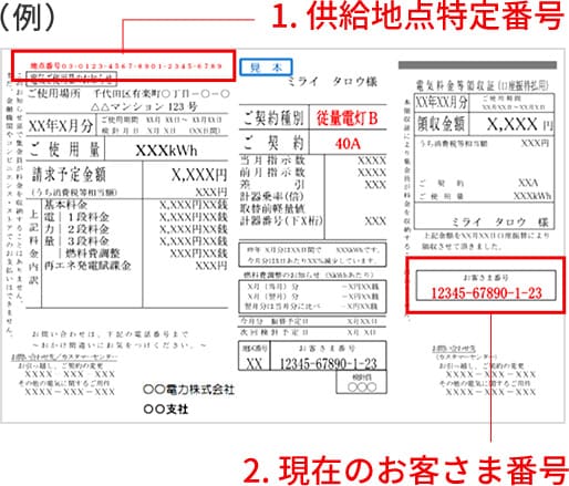 検針票サンプルイメージ